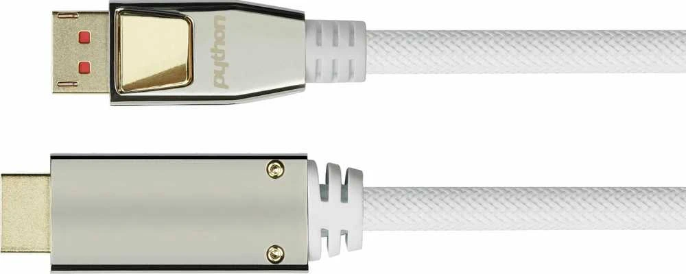 PYTHON DisplayPort-HDMI kabelio jungčių vaizdas