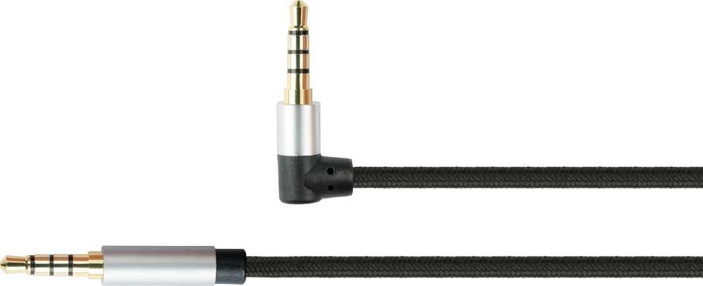 Kabelis PYTHON Jack 3.5mm - Jack 3.5mm 0.5m juoda (GC-M0231)