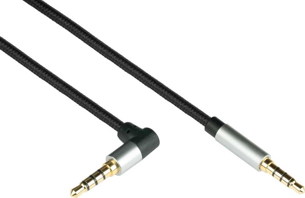 Kabelis PYTHON Jack 3.5mm - Jack 3.5mm 0.5m juoda (GC-M0231)