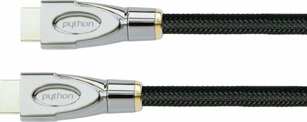 Python HDMI laidas, chromuotos jungtys