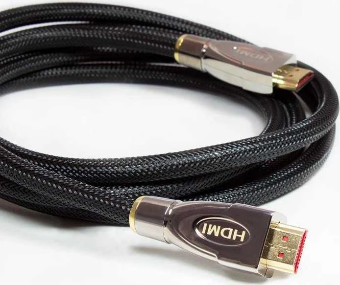 Kabelis PYTHON Python HDMI« 2.1 Kabelis 8K UHD-2 Nylongeflecht juodas 2m