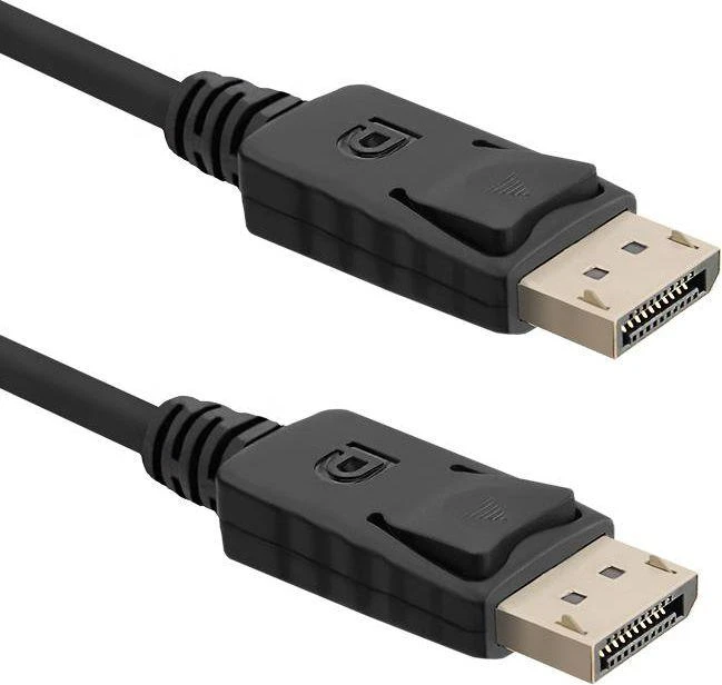 QOLTEC DisplayPort kabelio antgaliai su fiksavimo mygtukais