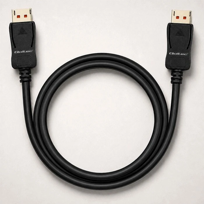 Qoltec Ultraszybki Kabelis DisplayPort v2.1 | Full HD | 4K 8K | 54Gb/s | UHBR13.5 | 3m