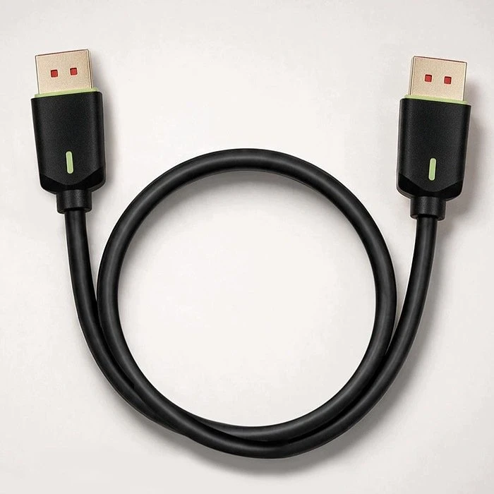 Qoltec Ultraszybki Kabelis DisplayPort v2.1 | Full HD | 4K 8K | 80Gb/s | DP80 | UHBR20 | 0.5m