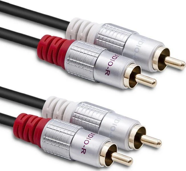 RCA audio laidas su spalvotais kanalų žymekliais