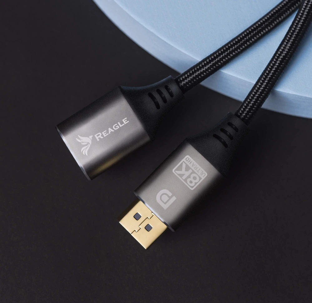 Kabelis Reagle DisplayPort - DisplayPort 1 m sidabrinis