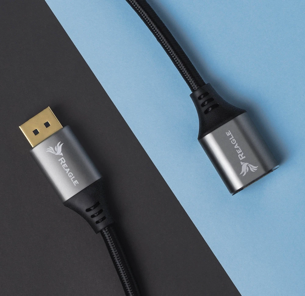 Kabelis Reagle DisplayPort - DisplayPort 1 m sidabrinis