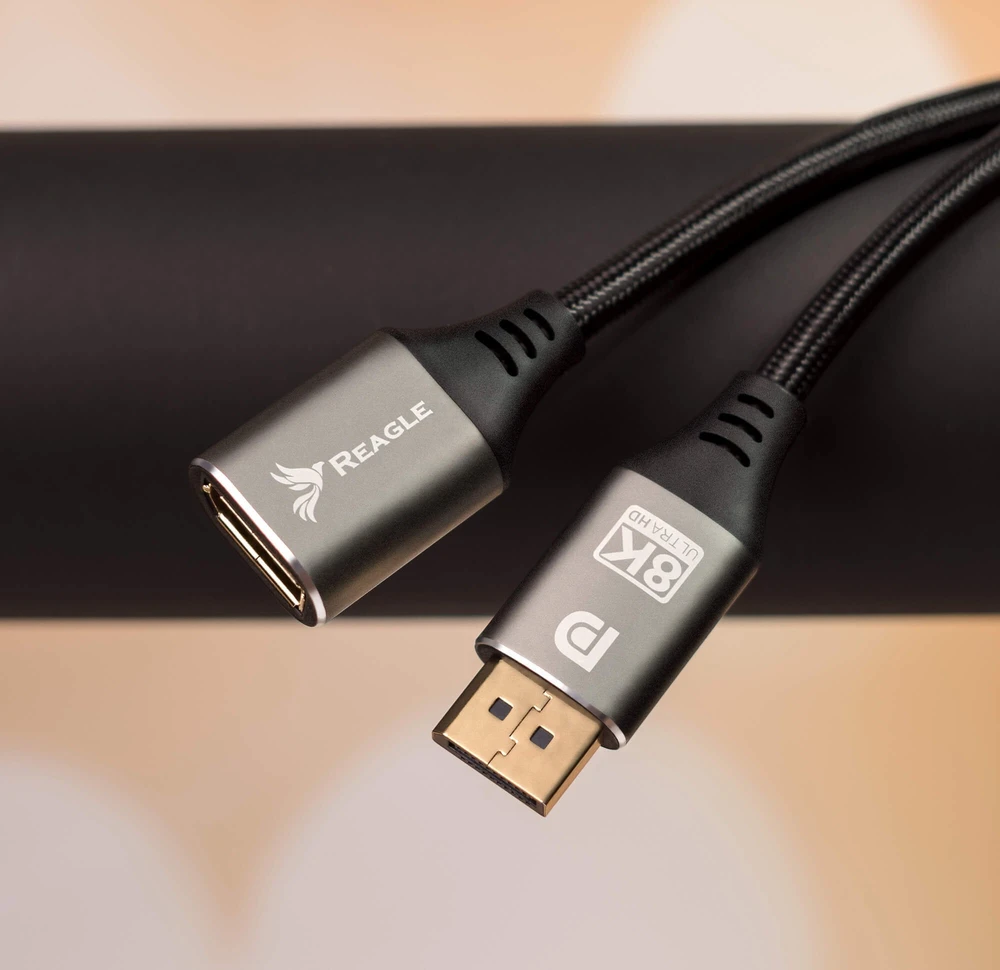 Kabelis Reagle DisplayPort - DisplayPort 1 m sidabrinis