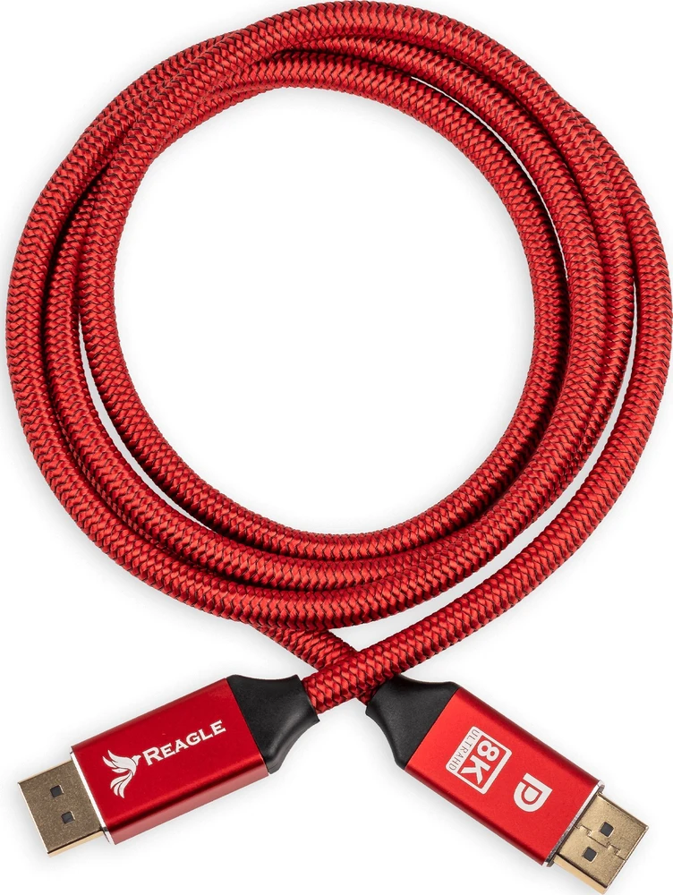 Kabelis Reagle DisplayPort - DisplayPort 5m raudona
