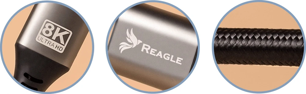 Kabelis Reagle DisplayPort - DisplayPort 1 m sidabrinis