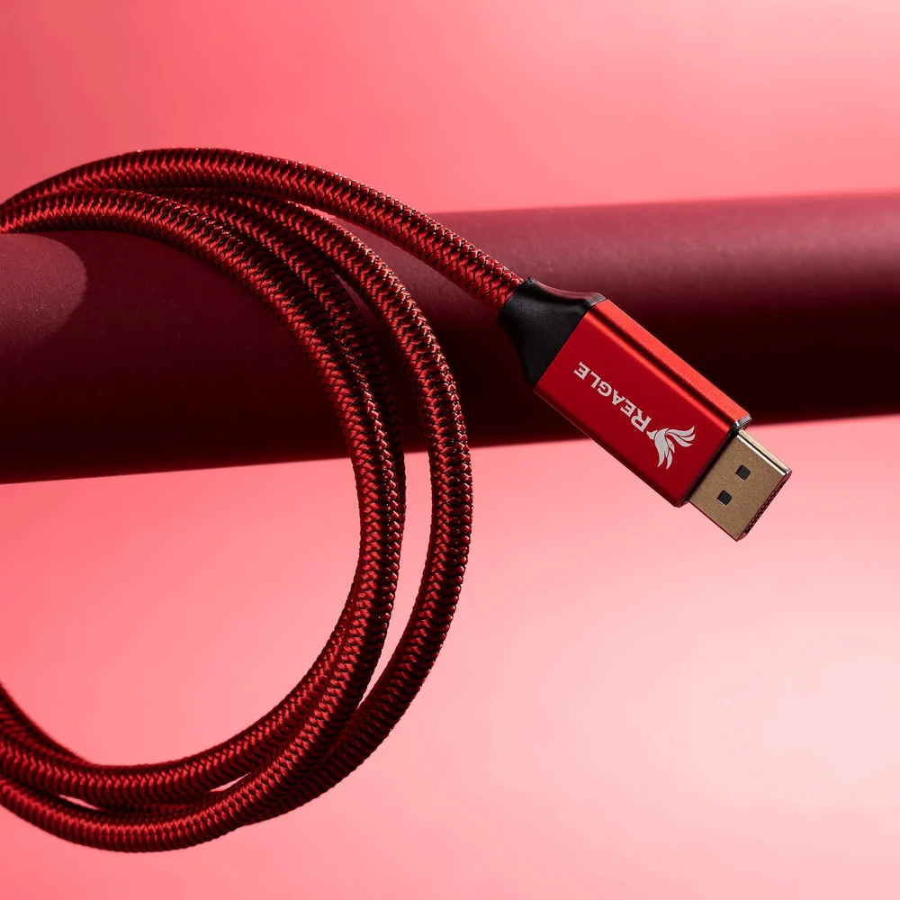 Kabelis Reagle DisplayPort - DisplayPort 5m raudona