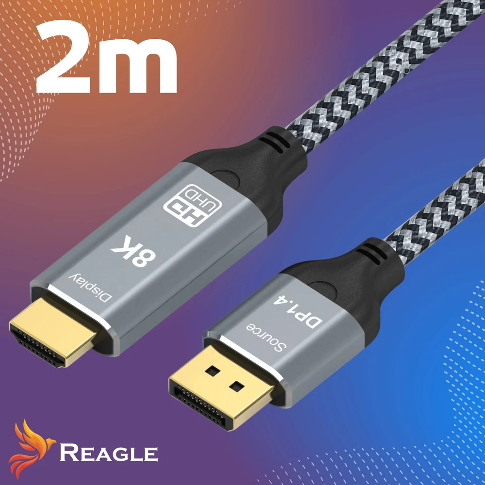 Laidas Reagle DisplayPort - HDMI 2 m juodas (RDH200P3)