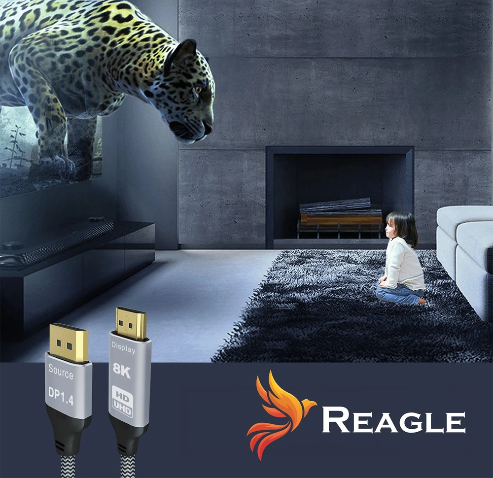 Laidas Reagle DisplayPort - HDMI 2 m juodas (RDH200P3)