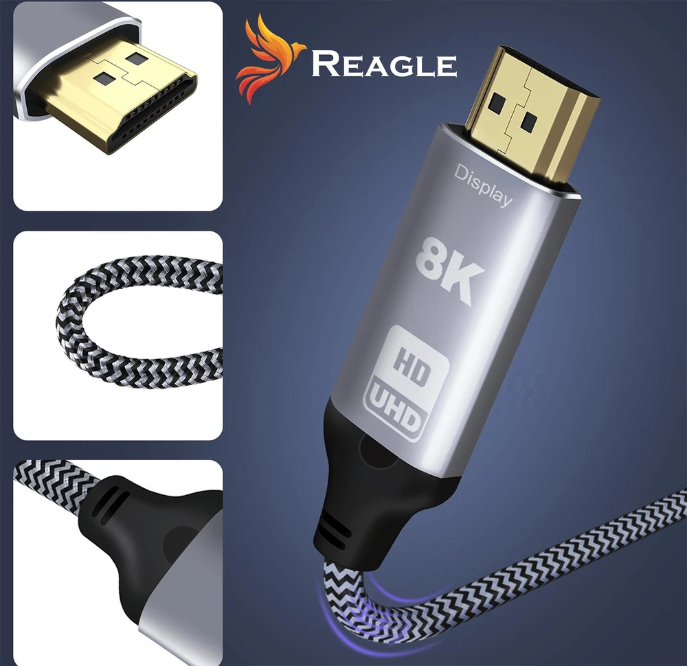 Laidas Reagle DisplayPort - HDMI 2 m juodas (RDH200P3)