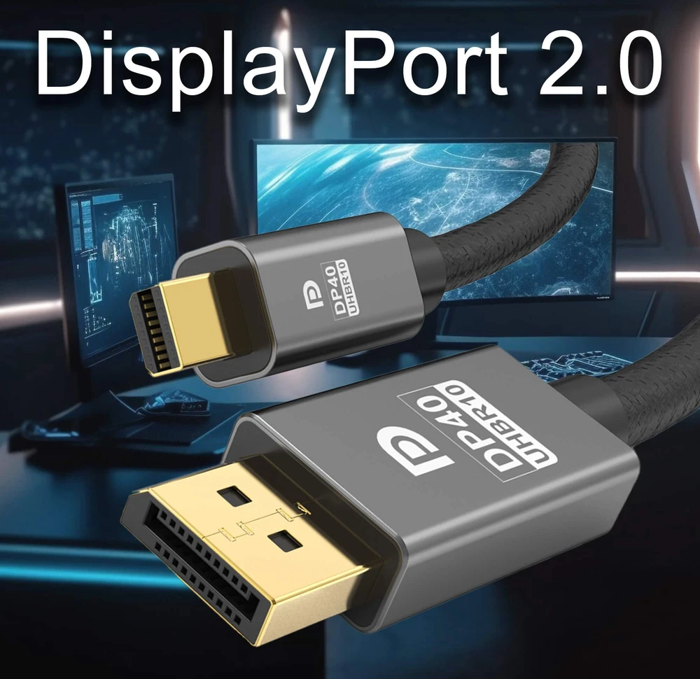 Kabelis Reagle DisplayPort Mini - DisplayPort 1,5 m, sidabrinės spalvos