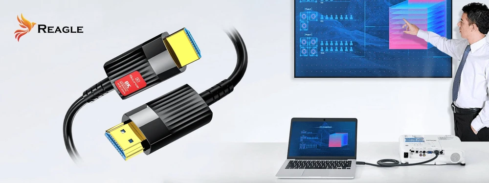 Kabelis Reagle HDMI - HDMI 10m juoda