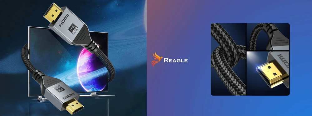 Kabelis Reagle HDMI - HDMI 1 m juodas