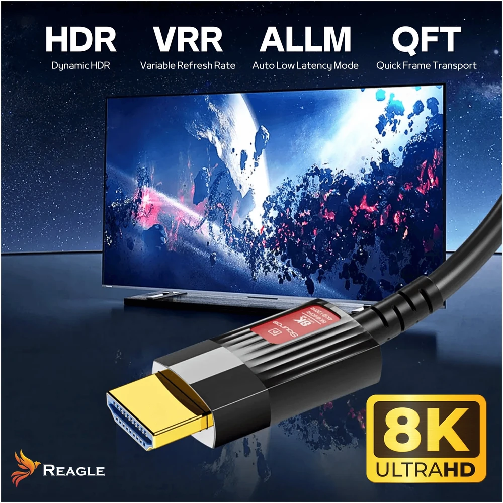 Kabelis Reagle HDMI - HDMI 5 m juodas (RHO500M)