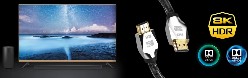 Kabelis Reagle HDMI - HDMI 5 m sidabrinis