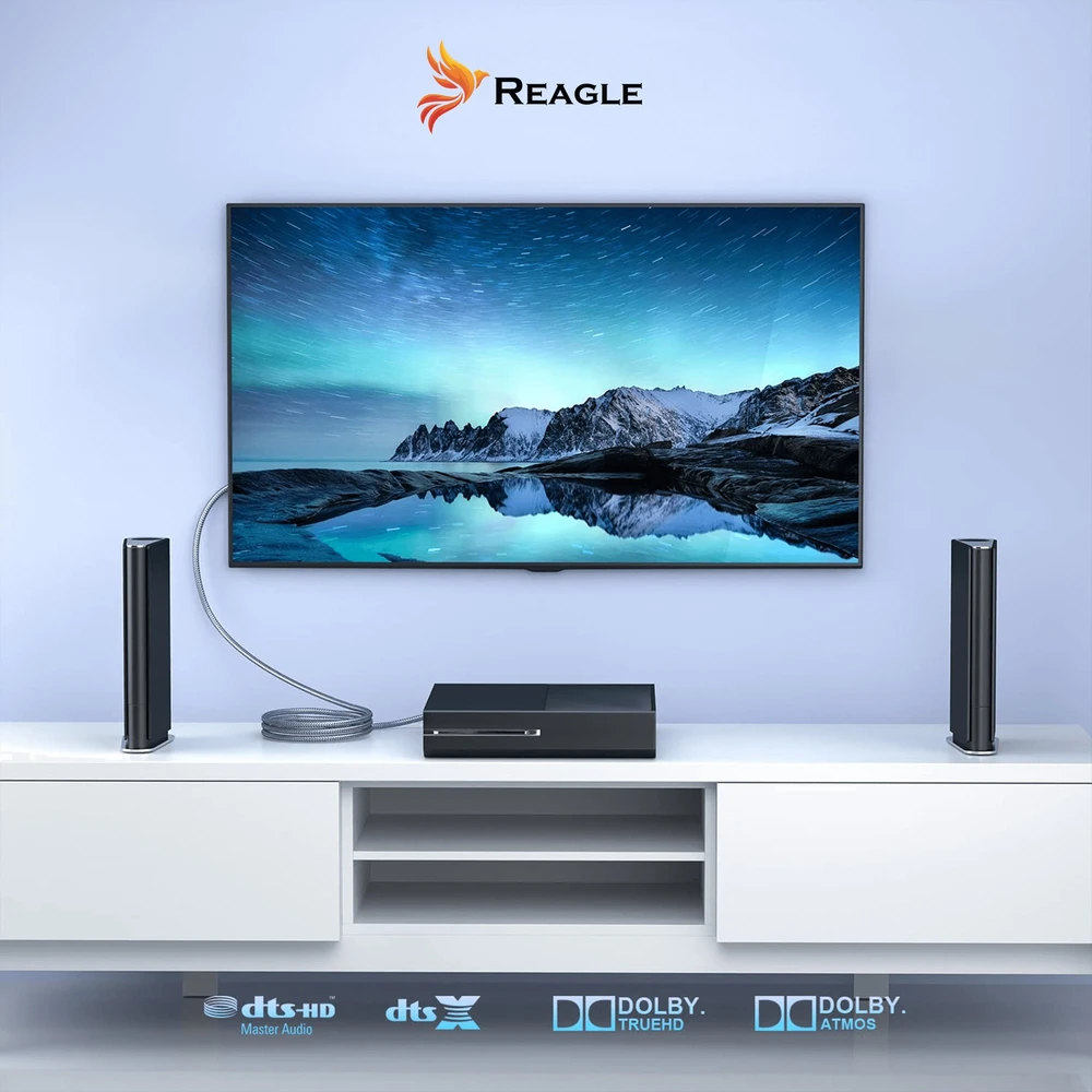 Kabelis Reagle Toslink - Toslink 5 m pilkas