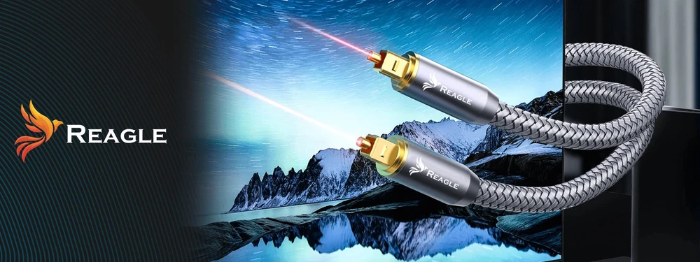 Kabelis Reagle Toslink - Toslink 5 m pilkas