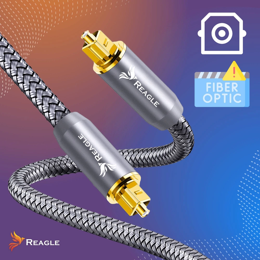 Kabelis Reagle Toslink - Toslink 5 m pilkas