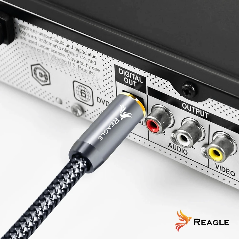 Kabelis Reagle Toslink - Toslink 5 m pilkas