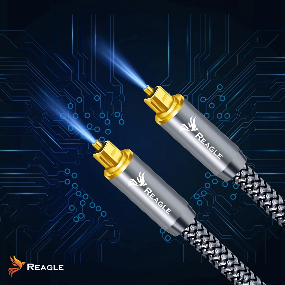Kabelis Reagle Toslink - Toslink 5 m pilkas