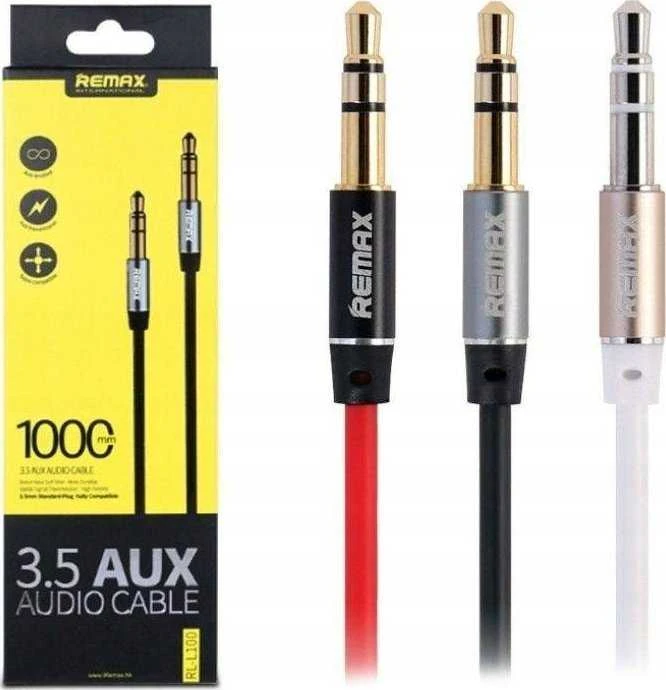 KABELIS JACK-JACK 3,5mm 1M REMAX Baltas