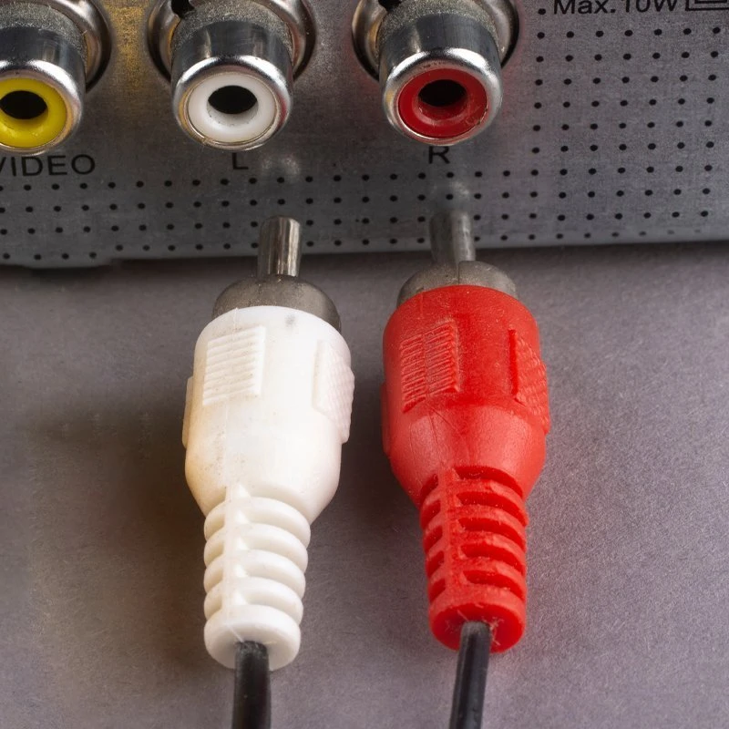 Aux kabelis, mini lizdas 3,5 mm, 2 RCA, RCA, stereo, 1,5 m, e398, 1 vnt.