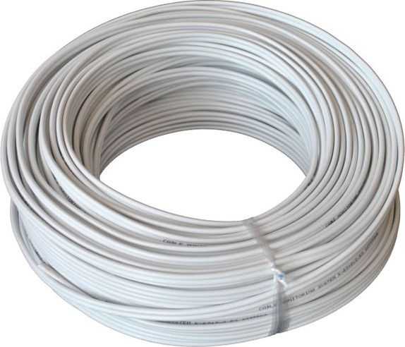 Kabelis koaksialinis kabelis su maitinimo šaltiniu CCTV baltas K60+2x05mm2 Elektrokabel 1m