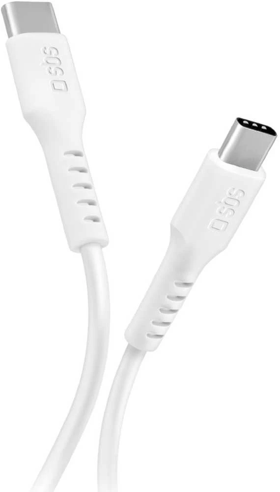 SBS TECABLETCC10W USB-C kabelis – USB-C Power Delivery 25W 1 m – baltos spalvos