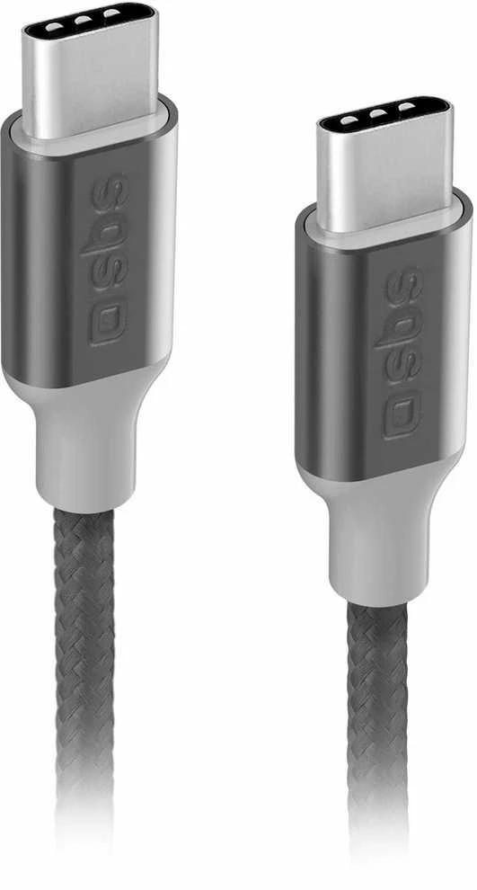 SBS TECABLETCC20BK USB-C kabelis - USB-C 25W Power Delivery 1.5m - pilkos spalvos