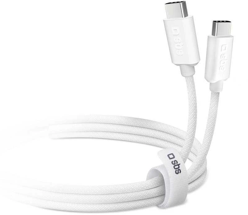 SBS TECABLETISSUETCCG USB-C – USB-C 1.5m 60W pintas kabelis – pilkos spalvos