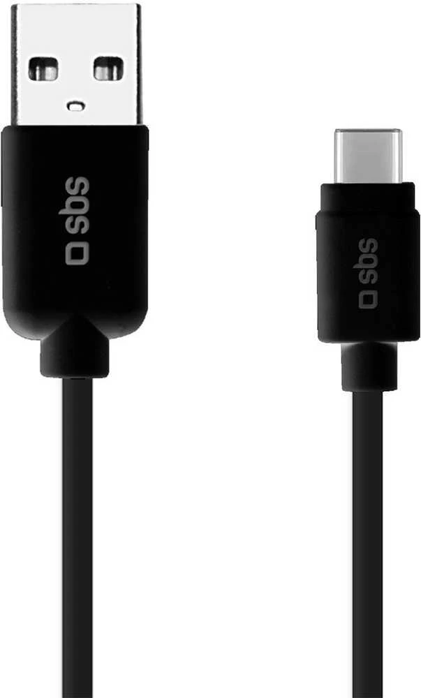 SBS TECABLETYC1KPOS USB-A – USB-C kabelis 1m – juodos spalvos
