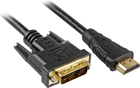 Sharkoon Adapterkabel HDMI > DVI (juodas, 5 Meter, Single Link, 18+1)