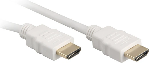 Baltas HDMI laidas su auksinėmis jungtimis