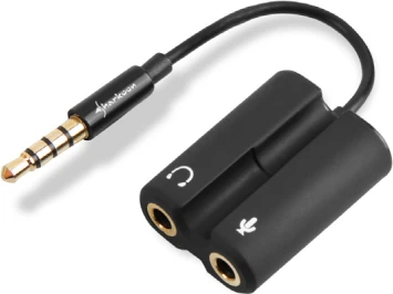 Sharkoon audio skirstytuvas su ausinių ir mikrofono lizdais