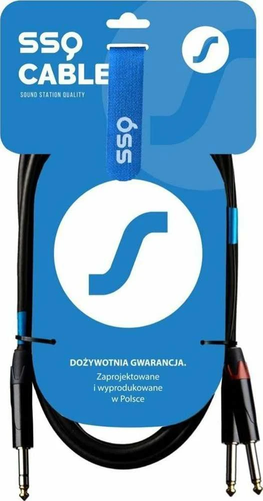 Garso stoties kokybė (ssq) SSQ JSJM2 SS-1453 Kabelis su stereo jungtimi - 2x mono jungtimi, 2 m Juodas