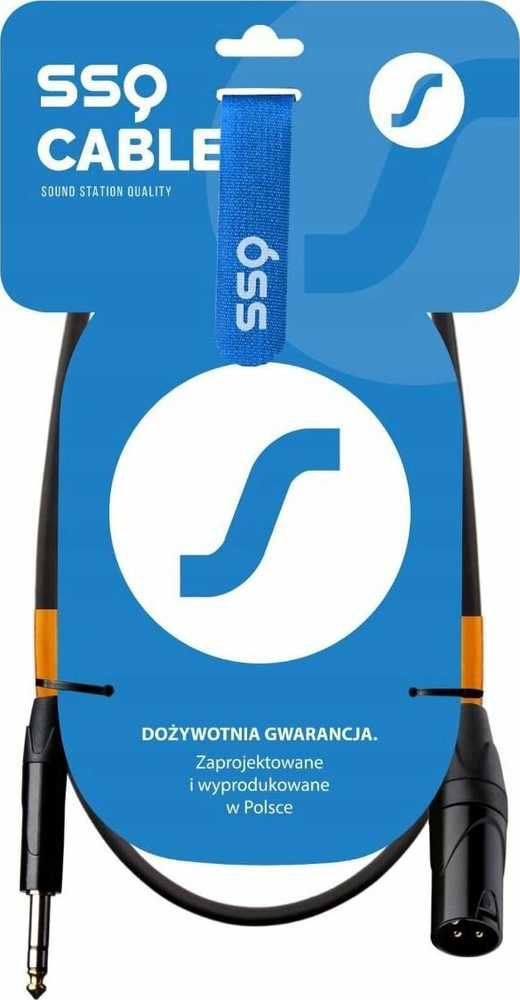 SOUND STATION QUALITY (SSQ) SSQ JSXM1 - XLR kištukas - Jack stereo 6,3 mm laidas , 1 m