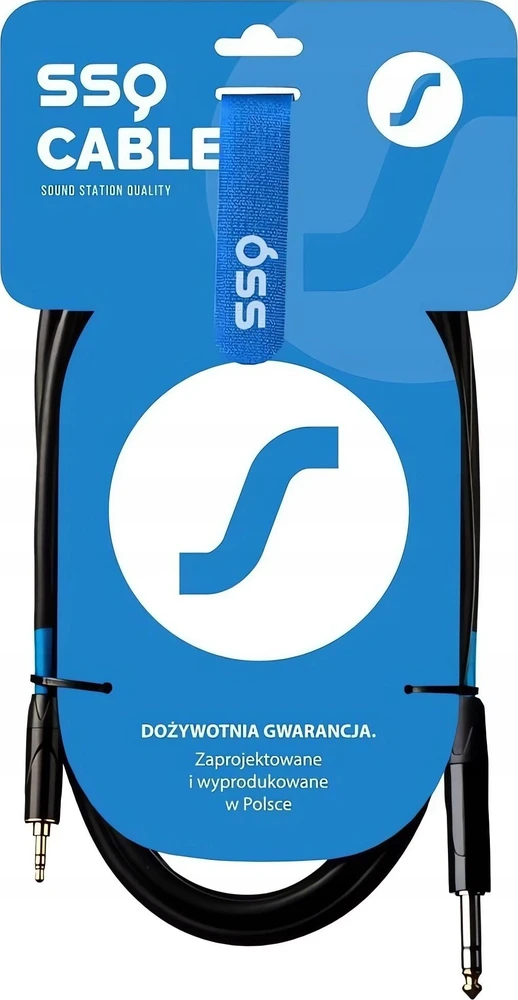 SOUND STATION QUALITY (SSQ) Jack SSQ MiJS1 – stereofoninis kabelio lizdas 3,5 mm – stereo lizdas 6,3 mm, 1 m