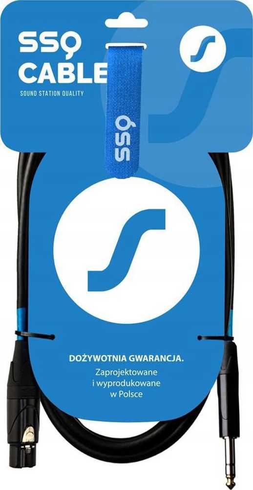 SOUND STATION QUALITY (SSQ) Garso stoties kokybė (ssq) SSQ XLRJS1 - XLR kištukas - stereo lizdas 6,3 mm laidas, 1 m