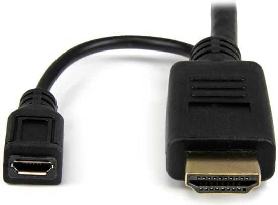 Kabelis StarTech HDMI - D - Sub (VGA) + mikro USB 0.9 m juodas (HD2VGM3)