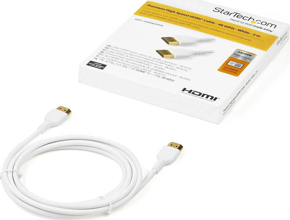 Kabelis StarTech HDMI - HDMI 2m Balta (RHDMM2MPW)