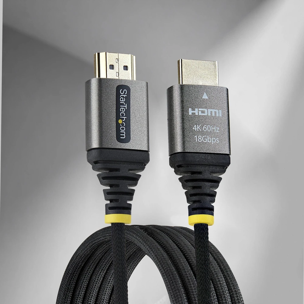 Kabelis StarTech HDMI HDMI Typu A (Standard) Juodas, Sidabrinė (HDMI2-FLEX-4K60-1M)
