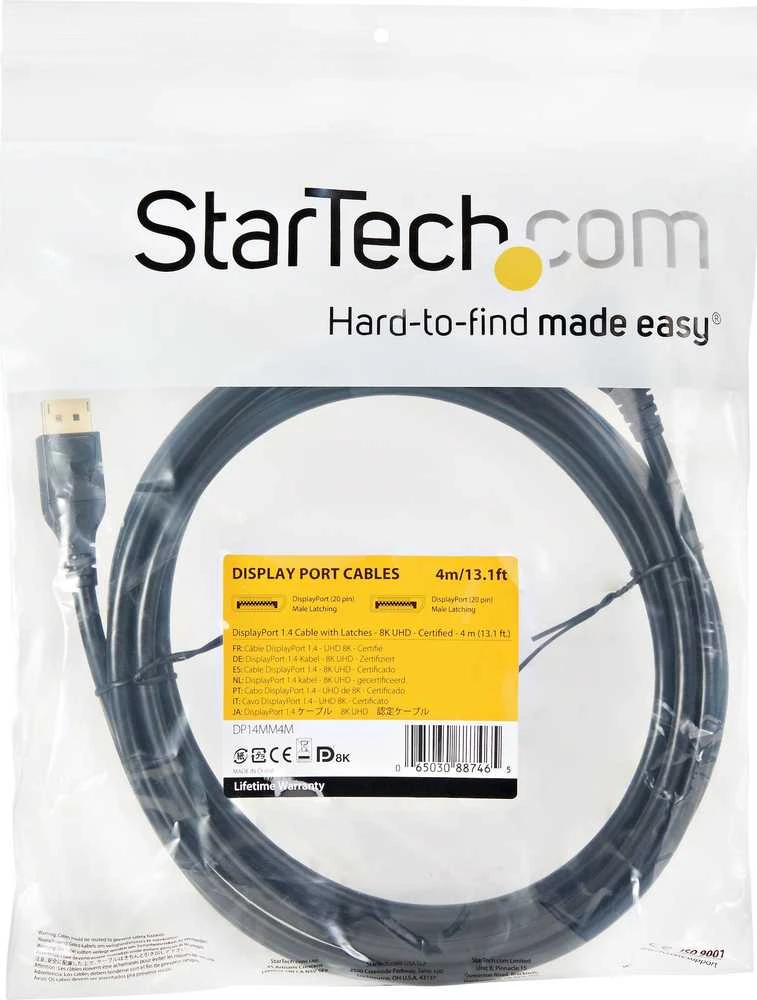 Kabelis StarTech DisplayPort – DisplayPort 4m juodas (DP14MM4M)