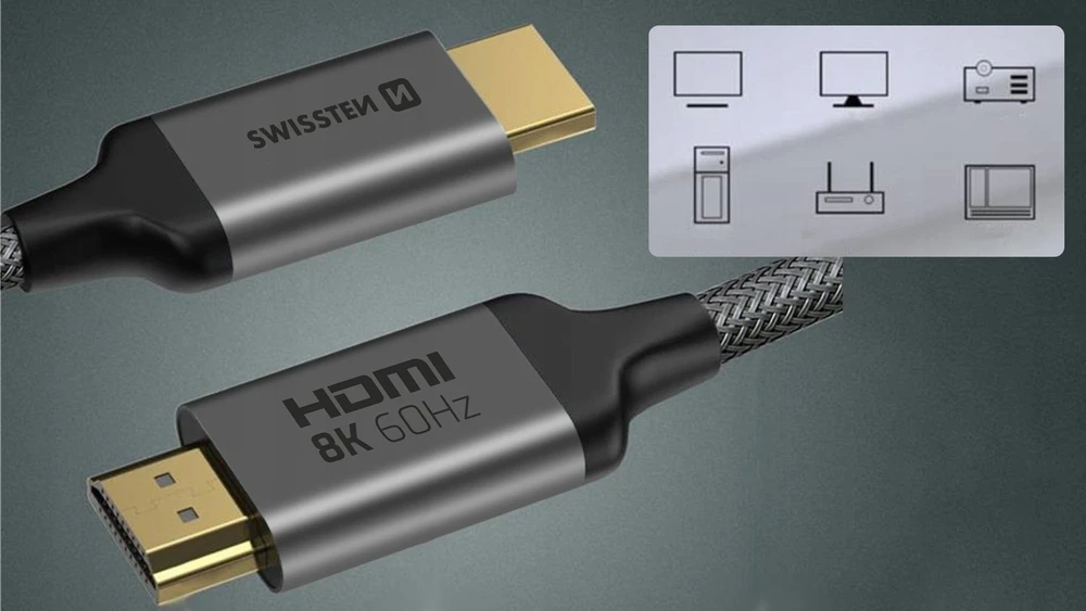 Swissten HDMI į HDMI 8K kabelis 2m