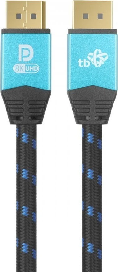 TB DisplayPort Cable 2 m M/M v 2.1, sukurtas žaidėjams
