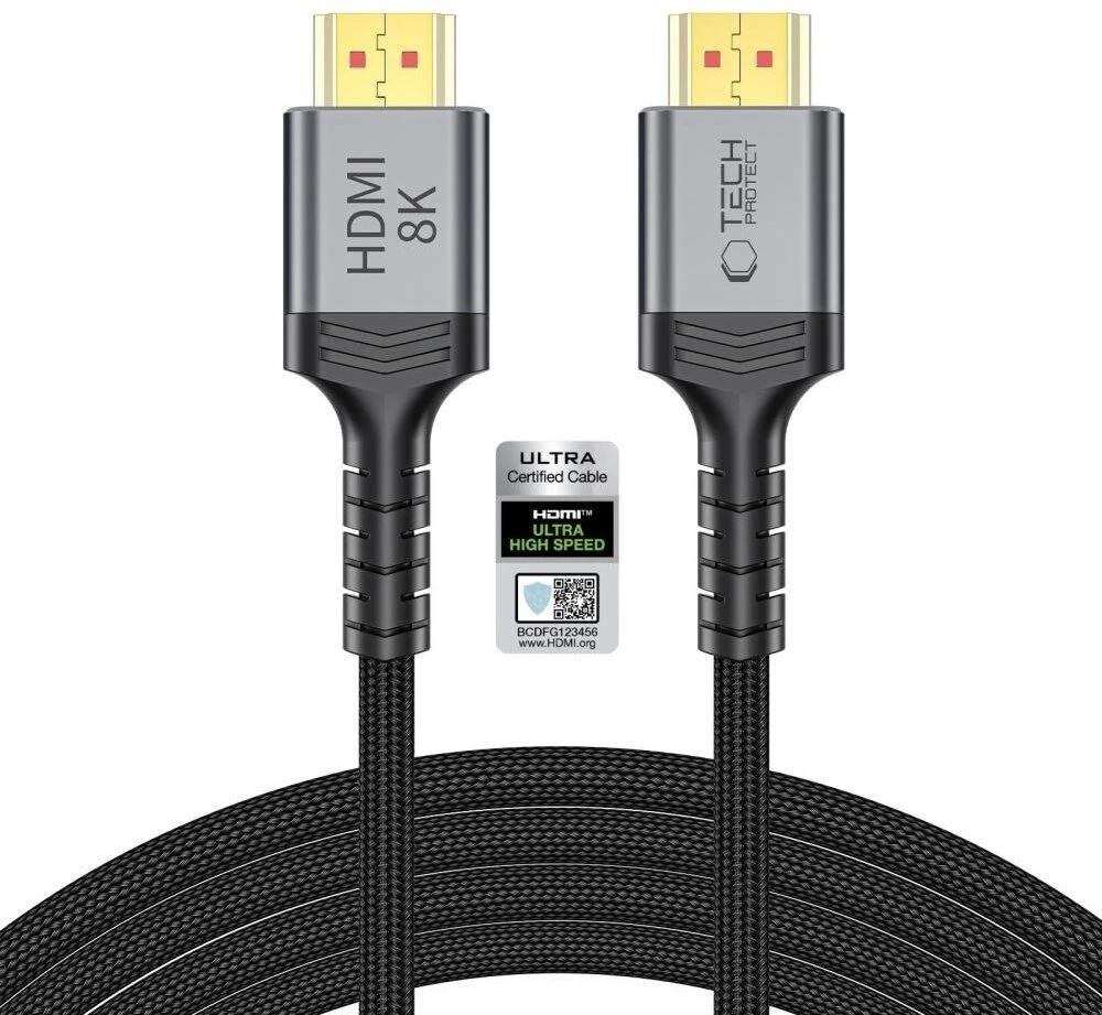 „Tech-Protect UltraBoost HDMI 2.1 4K 120HZ / 8K 60HZ“ kabelis, 300 cm - juodas