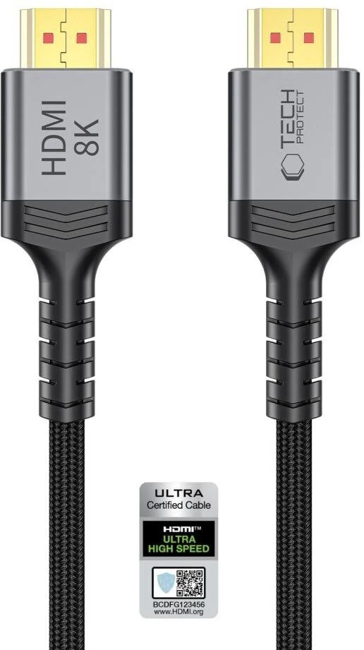 „Tech-Protect UltraBoost HDMI 2.1 4K 120HZ / 8K 60HZ“ kabelis, 300 cm - juodas